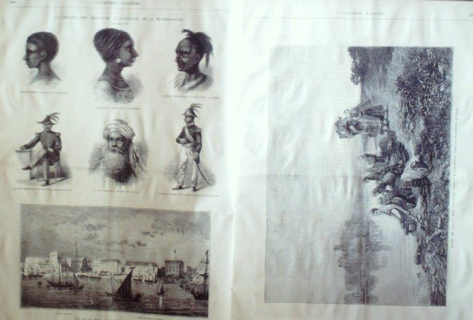 L'Univers illustré 1875 #1062 Zanzibar Madagascar Angleterre Monmouth Hongrie Bude