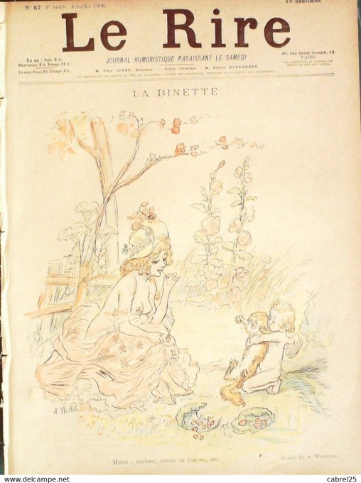 Le Rire 1896 n° 87 Willette Jeanniot Puppett Radiguet Roedel Léandre