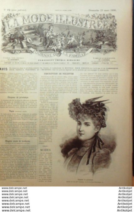 Journal + Patron Mode illustrée  1890 # 12 (with Pattern)