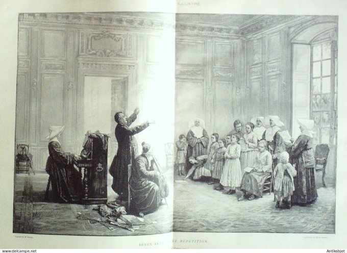 Le Monde illustré 1892 n°1822 St-Pétersbourg Mujick Patagonie Terre de feu