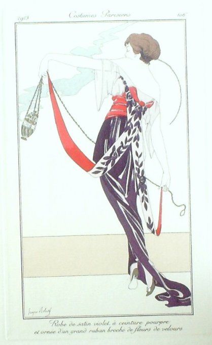 Robert Georges Pochoir Mode Art Deco n° 106-1913 Journal des Dames