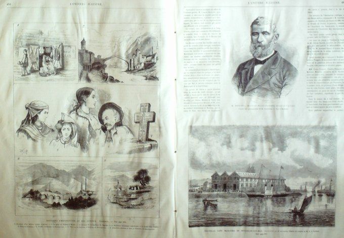 L'Univers illustré 1875 #1073 Herzégovie Boulogne (62) Châlons (51) Sicile îles Lipari