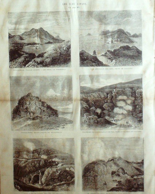 L'Univers illustré 1875 #1073 Herzégovie Boulogne (62) Châlons (51) Sicile îles Lipari