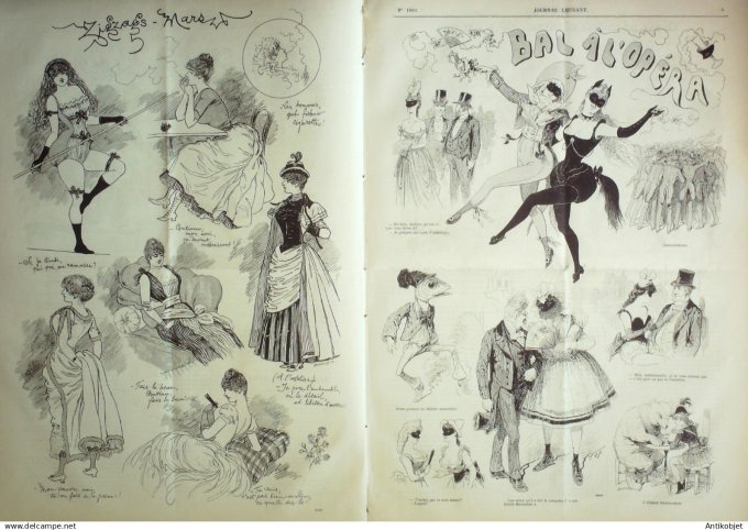 Le Journal Amusant 1889 # 1693 La Venus d'Arles la fille du tambour Major par Henriot