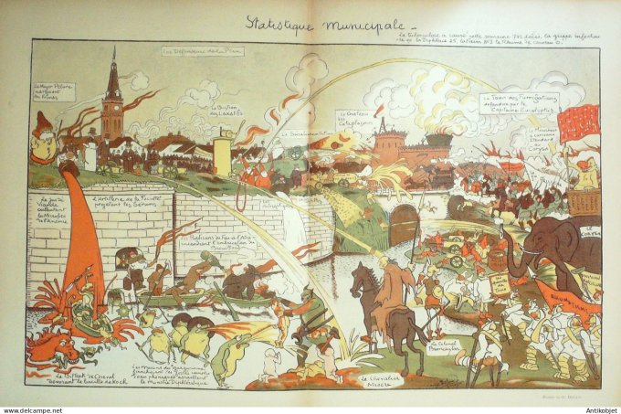 Le Rire 1905-01-28 # 104 Journal humoristique Ed.Originale Demenagement Ministere