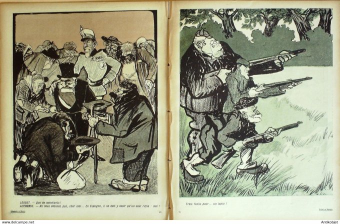 L'Assiette au beurre 1905 # 238 Loubet en Espagne Camara