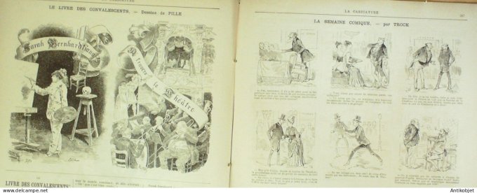 La Caricature 1885 #307 Chasse à courre Job De Freycinet par Luque Pille Trock