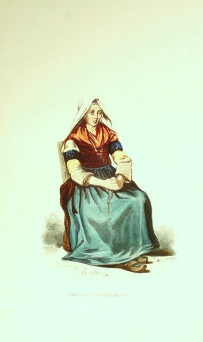 Auvergne-Rhône-Alpes Auvergnate Signée Sauveille 1880