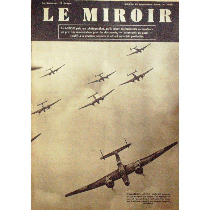Le Miroir 1939 n° 1086 HEROISME POLONAIS PARIS QUAIS CHAR D'ASSAUT