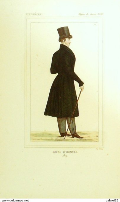 Portrait Homme 1819 sous LOUIS XVIII