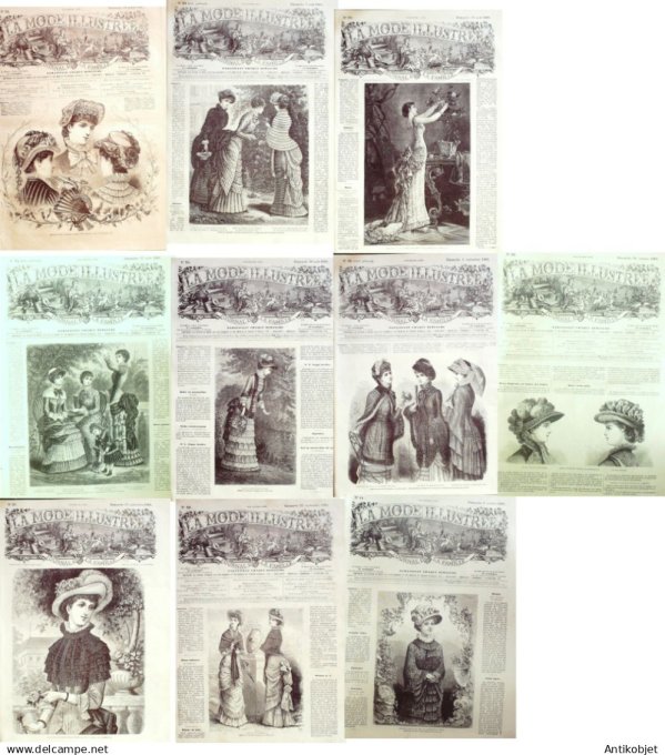 Mode illustree  1881 Lot de 10 journaux
