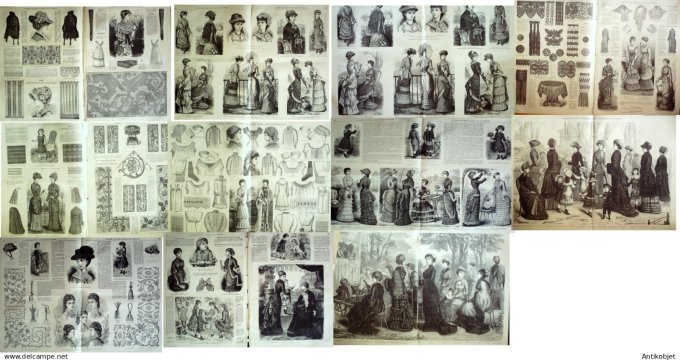 Mode illustree  1881 Lot de 10 journaux
