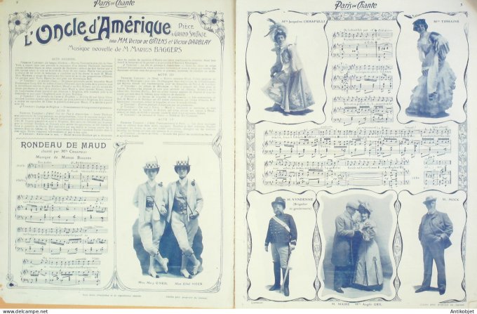 Paris qui chante 1904 #52 Mayol Mistinguette Garbagni Miette Debroussy