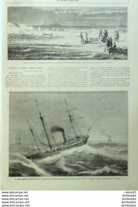 Le Monde illustré 1861 n°195 GAETE Italie Chine PEKIN Rois Mages Etbs DEROSNE Grenelle