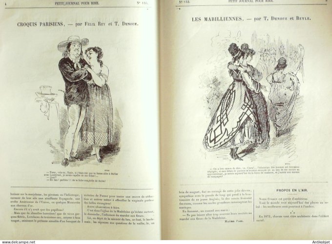 Petit journal pour Rire 1868 #  155 Les Mabilliennes DenoueBeyle