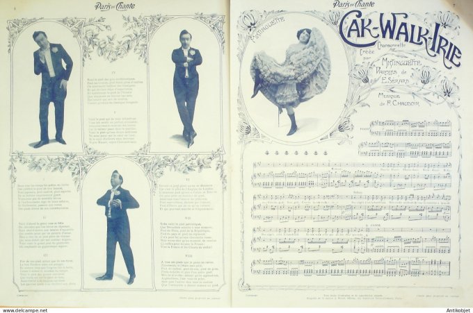 Paris qui chante 1904 #52 Mayol Mistinguette Garbagni Miette Debroussy