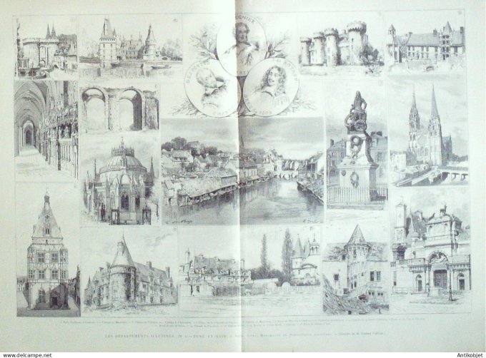 Le Monde illustré 1886 n°1551 Grenoble (38) Chateauvillain Saint Germain (78)