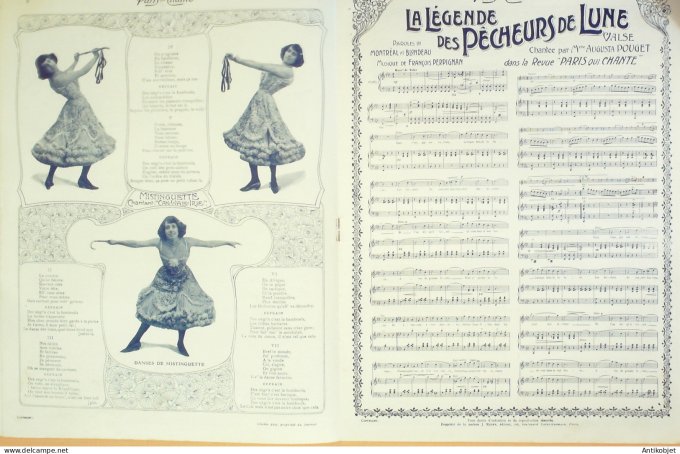 Paris qui chante 1904 n° 52 Mayol Mistinguette Garbagni Miette Debroussy