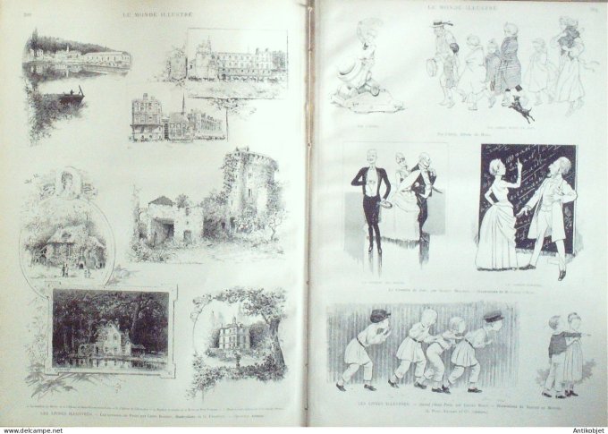 Le Monde illustré 1886 n°1551 Grenoble (38) Chateauvillain Saint Germain (78)