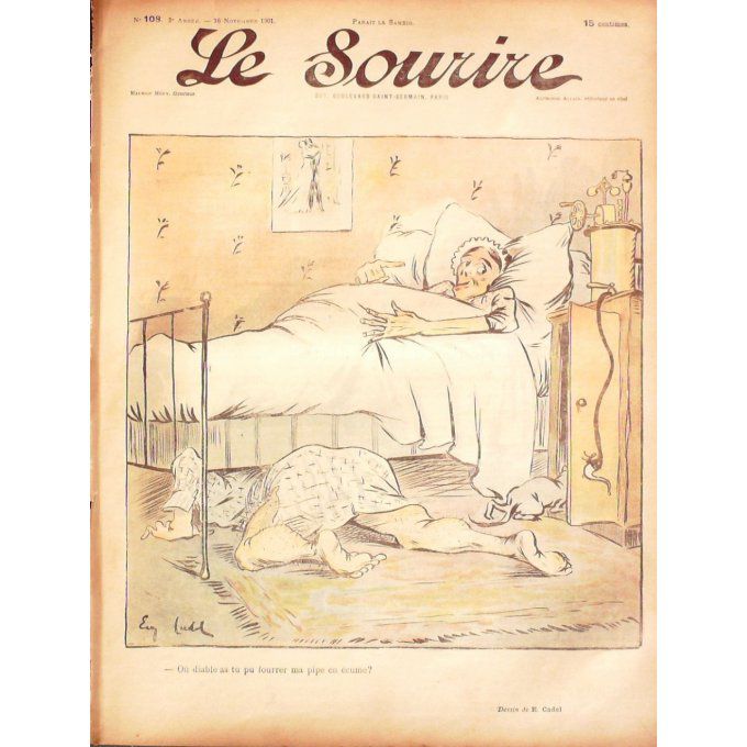 Le Sourire 1901 n°108 CADEL HUARD LOURDEY BERTRAND ROUMAGNE CHAR