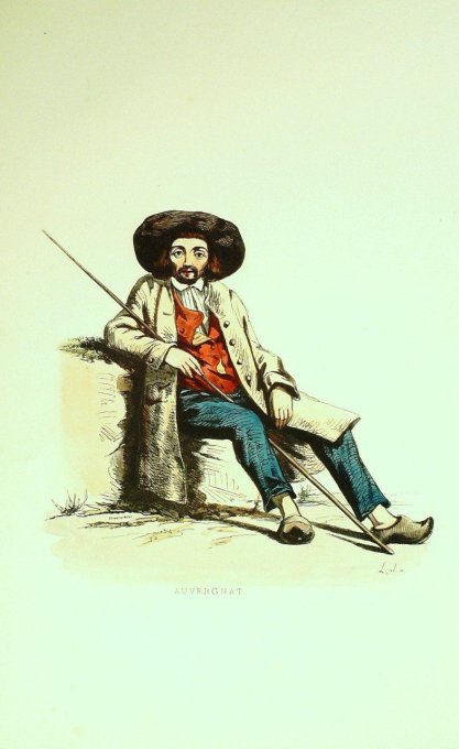 Auvergne-Rhône-Alpes Auvergnat Signé Loubin 1880