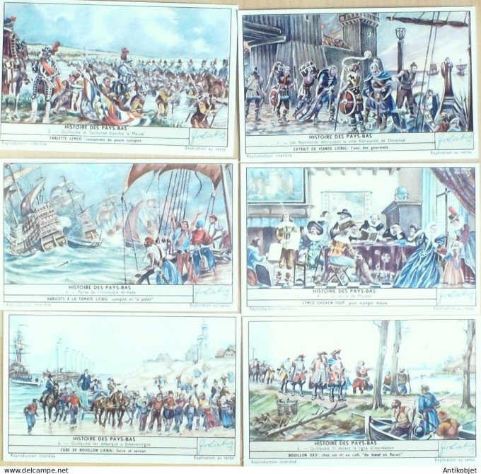 Chromo Liebig Sang 1657 Pays-Bas son histoire (1956)