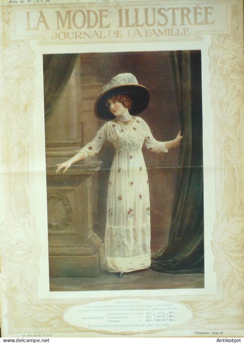 La Mode illustrée journal 1911 n° 31 Toilettes Costumes Passementerie