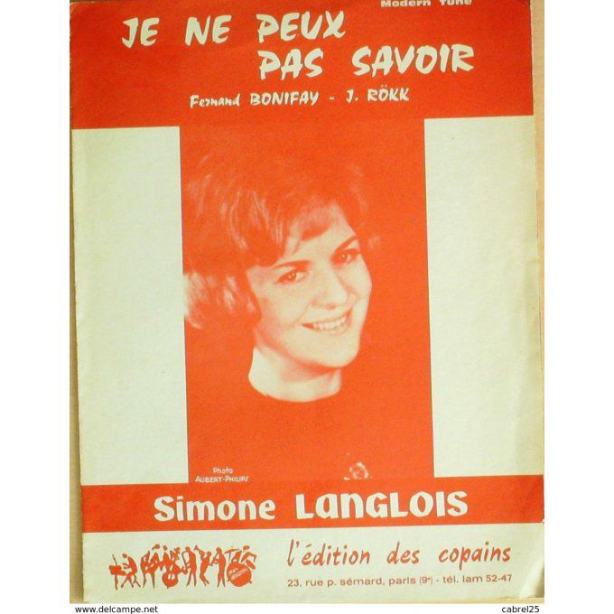 LANGLOIS-JE NE PEUX PAS SAVOIR-1965