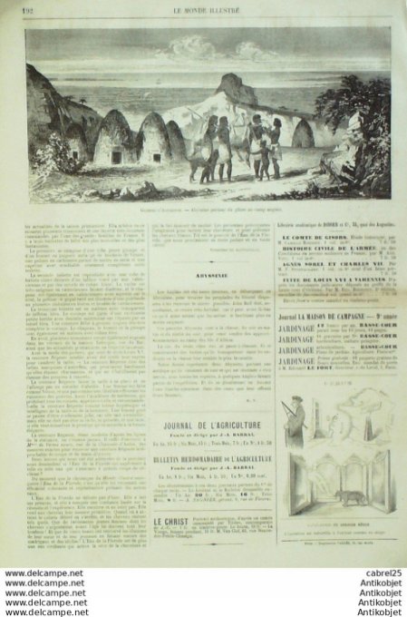 Le Monde illustré 1867 n°571 Allemagne Munich Golfe Juan (06) Meilleraye (44) Algérie Mostaganem Leg