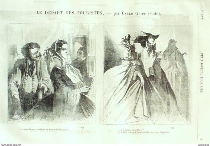 Petit journal pour Rire 1862 # 392 Cartes de visite en photographie Marcelin