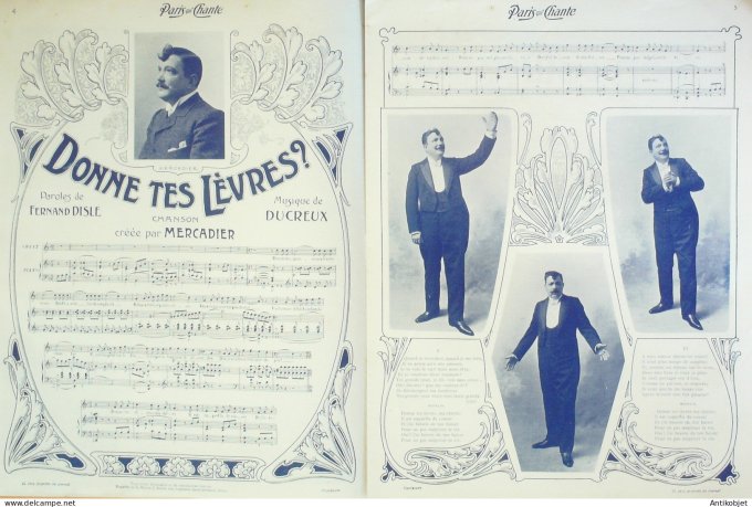 Paris qui chante 1904 n° 82 Mercadier Delmarès Rosensteel Ribet Jul-Hien Bordes