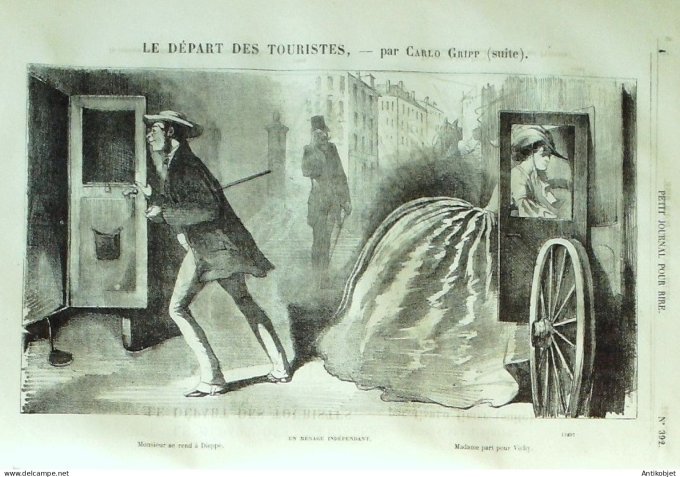 Petit journal pour Rire 1862 # 392 Cartes de visite en photographie Marcelin