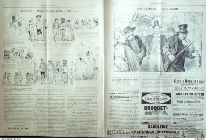 La Mode illustrée journal 1911 n° 31 Toilettes Costumes Passementerie