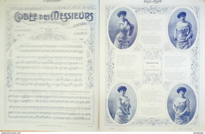 Paris qui chante 1904 #82 Mercadier Delmarès Rosensteel Ribet Jul-Hien Bordes