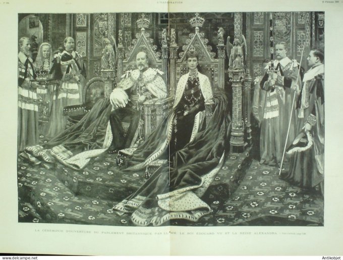 L'illustration 1901 n°3026 Rome Basilique Matran Paul Deschanel Nice (06) Angleterre Parlement