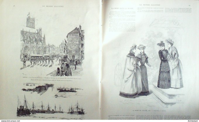 Le Monde illustré 1890 n°1737 Bulgarie Sofia Algérie Bir-Ghardaya Dieppe (76)