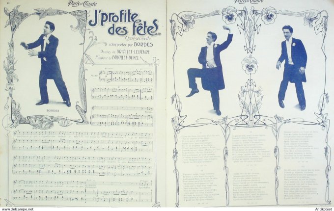 Paris qui chante 1904 n° 82 Mercadier Delmarès Rosensteel Ribet Jul-Hien Bordes