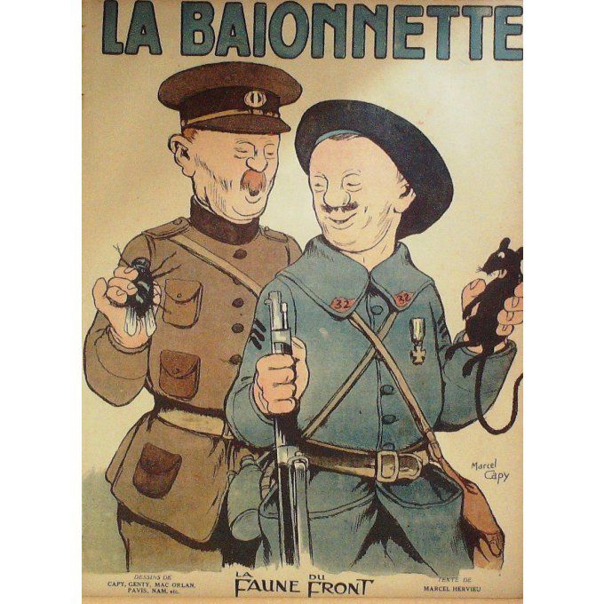 La Baïonnette 1917 n°109 (La faune du front) BAILLE QUINT NOB ORLAN HARLEY GABARD