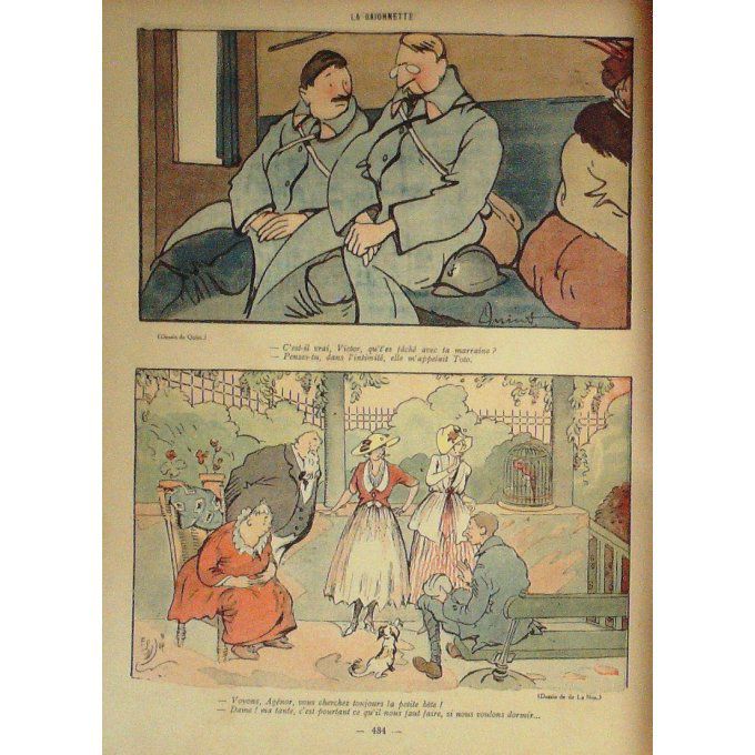 La Baïonnette 1917 n°109 (La faune du front) BAILLE QUINT NOB ORLAN HARLEY GABARD