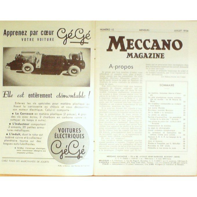 Meccano Mag Golf Persique Noratlas 2501 Betonnierre 24h Du Mans 1954