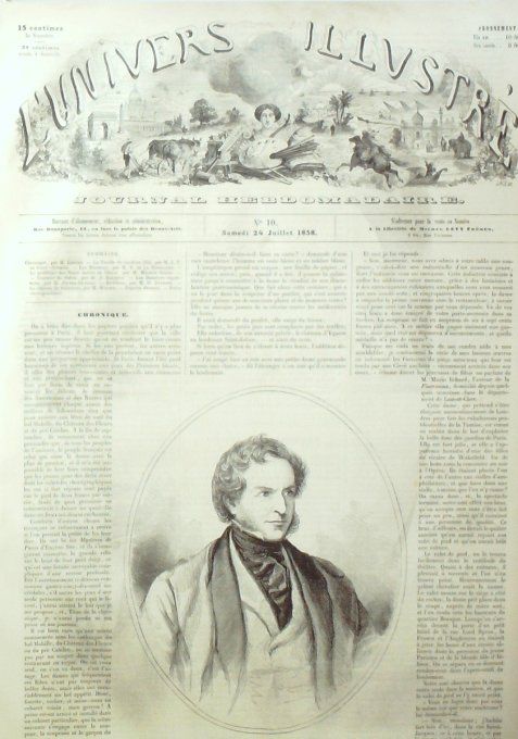 L'Univers illustré 1858 n°  10 Lord Derby Usa Utah Mormons Allemagne Schwérin  Hudibras