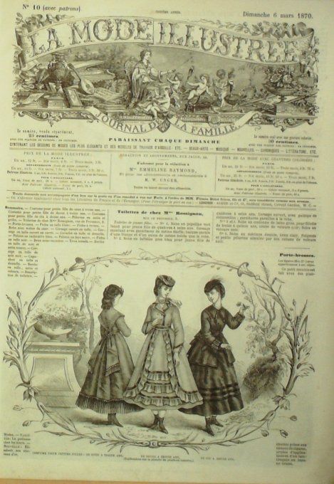 Journal Mode illustrée 1870 # 10 Costumes pour fillettes