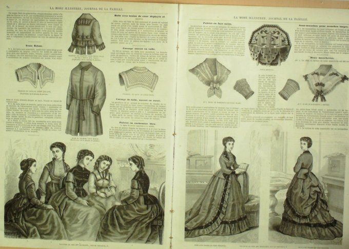 Journal Mode illustrée 1870 # 10 Costumes pour fillettes