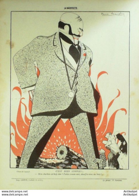 La Baionnette 1916 # 039 (Les profiteurs) Legrain Iribe Gallo Allier Hermann