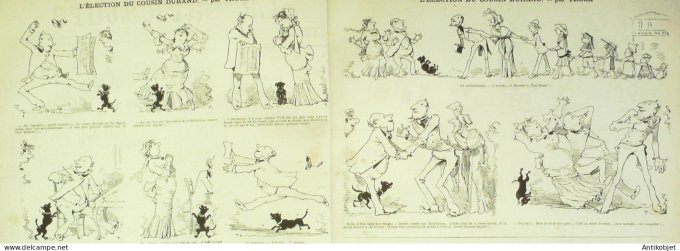 La Caricature 1881 #  87 Manoeuvres de Cavalerie Barret Draner tROCK