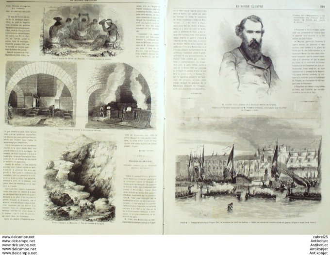 Le Monde illustré 1866 n°470 St Tropez (83) Angleterre Weybridge Turquie Bayazid Ararat