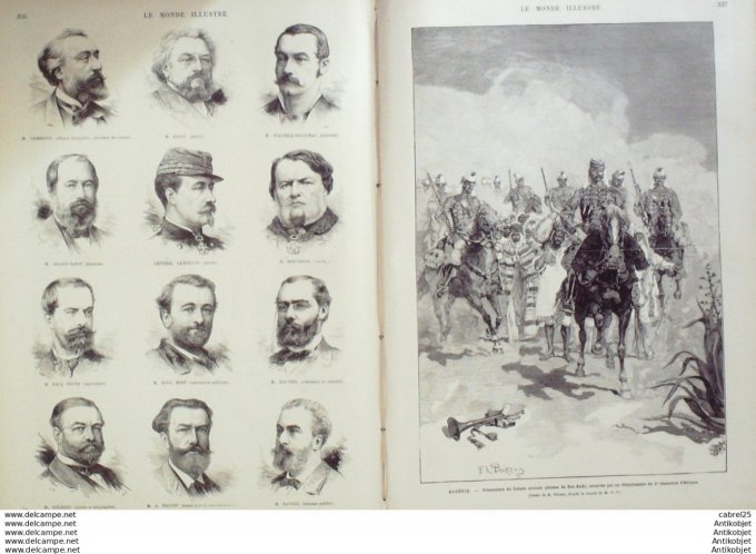 Le Monde illustré 1881 n°1287 Algérie Oran Ben Atah Mali Segou Traité Nango Autriche Vienne Himberg 
