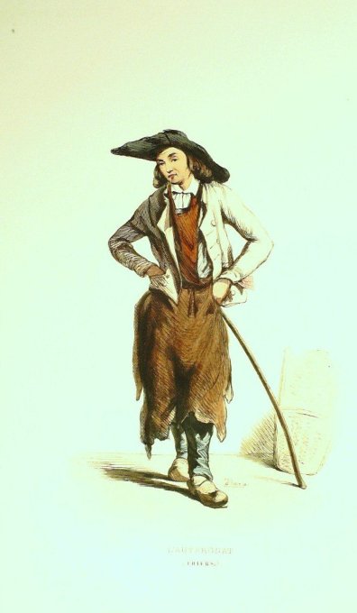 Auvergne-Rhône-Alpes Auvergnat Signée Bara 1880