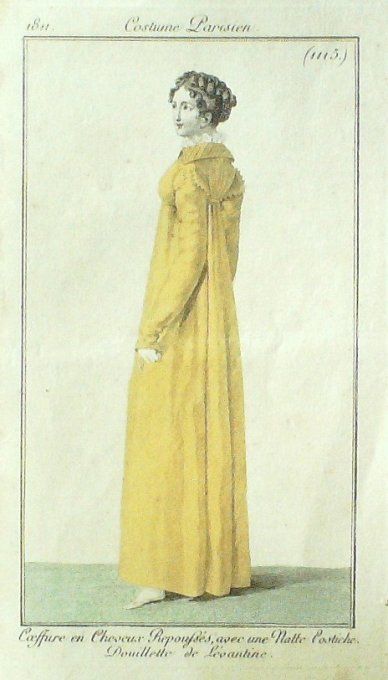Gravure Mode Costume Parisien 1811 # 1115 (eau forte old Fashion plate