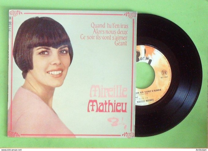 Mathieu Mireille 45T EP Quand tu t'en iras 1967